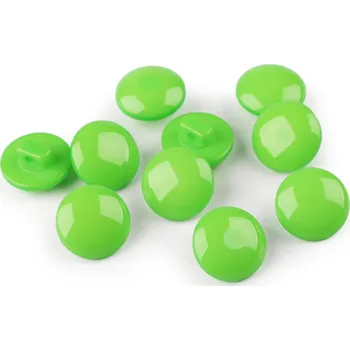 Knoflík Pro Háčkování Knoflík kulatý zelený 12,5 mm 10 ks
