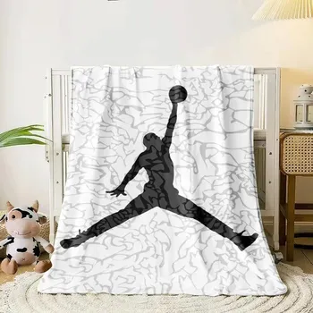 Přehoz na lůžko Flanelový přehoz | deka s motivem basketbalu - 29,130cm x 150cm