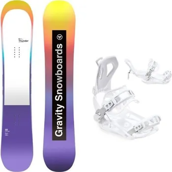 Snowboarding Gravity Thunder 24/25 dámský snowboard + Raven Fastec FT360 white vázání 154 cm + M (EU 39-42) + DÁREK + Doprava ZDARMA