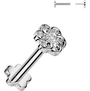 Piercing Šperky4U Piercing do brady - PUSH IN labreta TITAN, 1,2 x 8 mm - TIT1413-1208