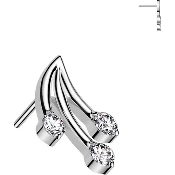 Piercing Šperky4U Ozdobná část k PUSH IN piercingu TITAN, větvička - TIT1500