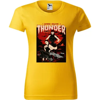 Dámské tričko DOBRÝ TRIKO Dámské tričko s potiskem Thunder cats Barva: Žlutá, Velikost: XL