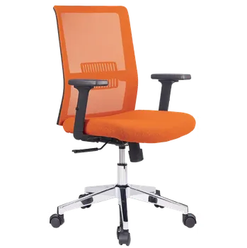 DAREN CR 2 kancelářská židle, kříž chrom, oranžová