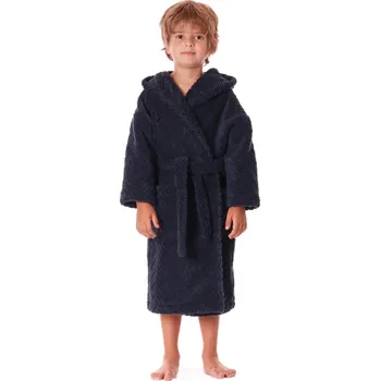 Dívčí župan Dětský župan Athena s kapucí 9116 tmavě modrá - Vestis dětské č.140