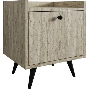 Noční stolek Noční stolek VALFIR, travertin + vyzvednutí ZDARMA