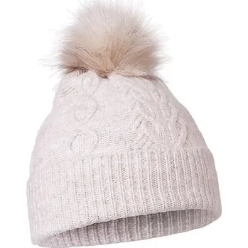 Čepice Pletená čepice 1700-008 béžová s bambulí uni