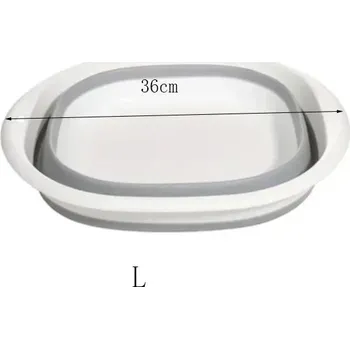 Skládací přenosné umyvadlo do koupelny | koupelnové doplňky pro cestování - Šedá-L