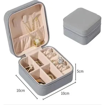 Šperkovnice Šperkovnice pro ženy na cestování | organizér na šperky, pouzdro na šperky - Šedá