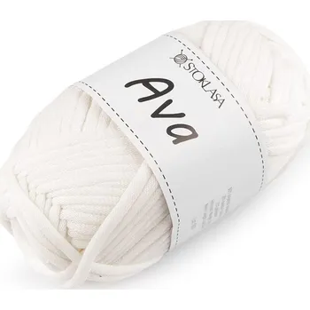 Příze Pletací příze Ava / kulatá k výrobě tašek a košíků 100 g - 1 Off White