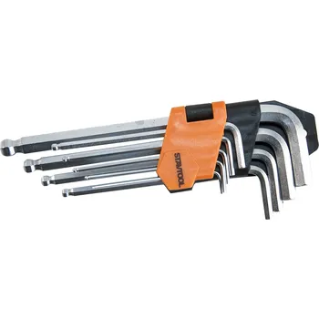 Dílna Sada prodloužených imbus klíčů s kuličkou (9 ks) 1,5-10 mm STAVTOOL