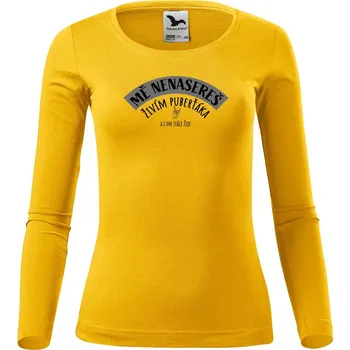 Dámské tričko DOBRÝ TRIKO Dámské bavlněné triko Mě nenasereš Velikost: M, Barva: Žlutá