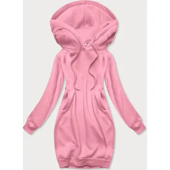 Dámská mikina Světle růžová dlouhá tepláková mikina (YS10005-20) odstíny růžové M (38)