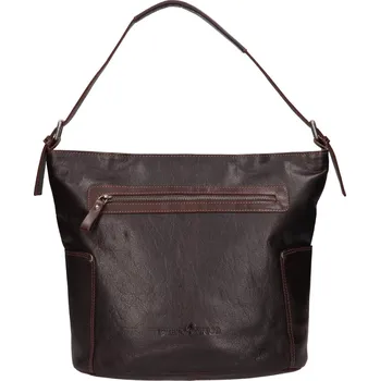 Kabelka Dámská kožená kabelka Greenwood Amalia - tmavě hnědá