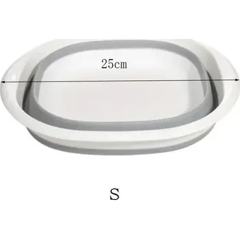 Umyvadlo Přenosné skládací umyvadlo | plastová mísa | Koupelnové doplňky - Šedá-S