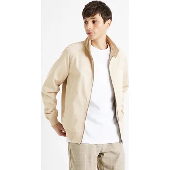 Pánská větrovka Celio Bunda na zip Ducotone - Pánské Celio krémová 2154652