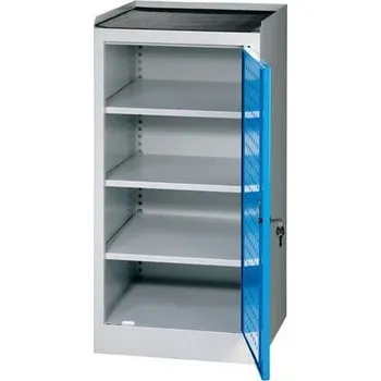 Skříňka na nářadí Dílenská skříň na nářadí, 3 police, 103 x 50 x 50 cm, šedá/modrá