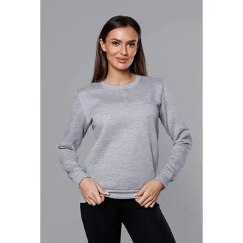 Dámská mikina Šedá dámská tepláková mikina se stahovacími lemy (W01-2) odstíny šedé XL (42)
