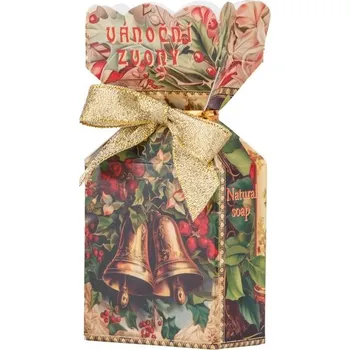 Vánoční dekorace Mýdlo 90g Vánoční zvony v krabičce, červená, zlatá, zelená