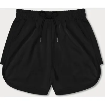 Dámské kraťasy Černé dámské sportovní šortky (8K951-3) odstíny černé XL (42)