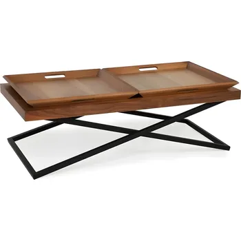 Konferenční stolek Konferenční stolek TRISAL, vlašský ořech + vyzvednutí ZDARMA