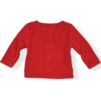 Mrofi Velurový kabátek ČERVENÝ - 86