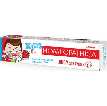 zubní pasta Zubní pasta 0+ Šťavnatá jahoda Astera Homeopathica 50 ml