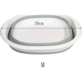 Umyvadlo Přenosné skládací umyvadlo | plastová mísa | Koupelnové doplňky - Šedá-M