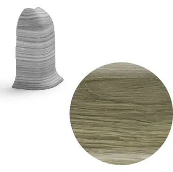 Podlahová lišta SALAG AP28 vnější růžek k liště NGF56, PVC flexibilní dub šedý, 56 mm, 1 ks