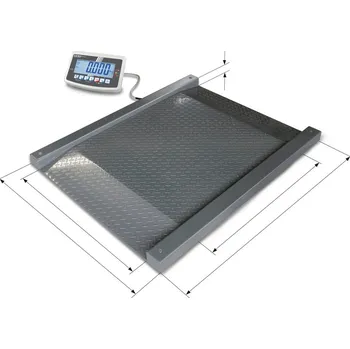 Průmyslová váha KERN nájezdová váha NFB, IP 67, až do 600 kg, vážící plocha 1200 x 1200 mm