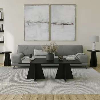 Konferenční stolek Konferenční stolek YORVER typ 1, černá + vyzvednutí ZDARMA