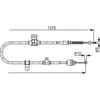 Brzdový systém Tažné lanko, parkovací brzda BOSCH 1 987 482 270