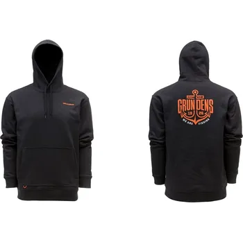 Rybářské oblečení Mikina GRUNDÉNS Displacement DWR Logo Anchor - Black - vel. 3XL