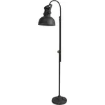 Černá antik kovová stojací lampa s patinou Factory - 175 cm / E27/ 60W