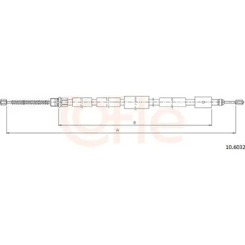 Lanko parkovací brzdy Tažné lanko, parkovací brzda COFLE 10.6032