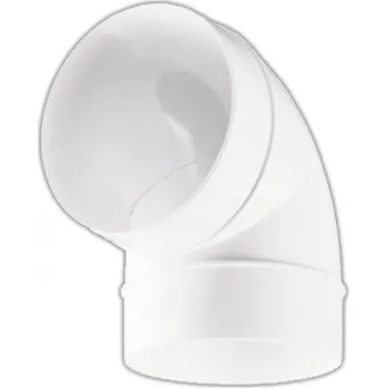 Vzduchotechnické potrubí UNITRADE HK Oblouk plastového potrubí 90°Ø125