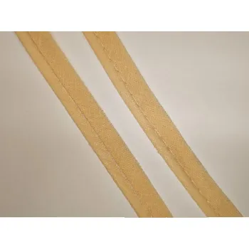 Paspulka bavlněná, výpustek 12 mm, broskvová světlá, metráž