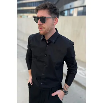 Pánská košile Pánská košile HUGO 50528474 černá Velikost: XL