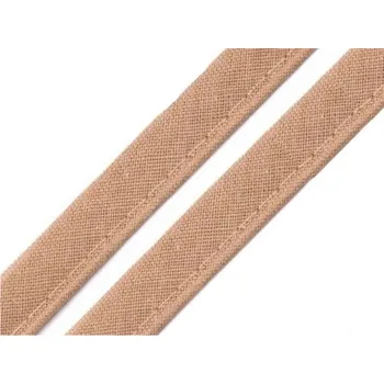 Paspulka bavlněná, výpustek 12 mm, béžová, metráž