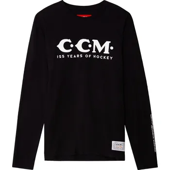 Pánské tričko Pánské tričko CCM 125 Anniversary LS Tee Black L