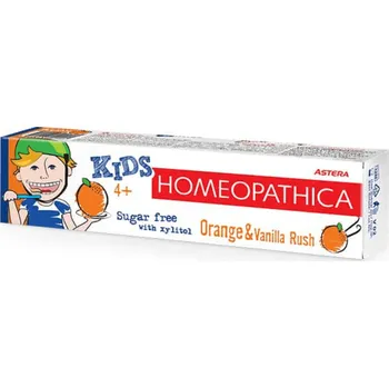 zubní pasta Zubní pasta 4+ Pomeranč a Vanilka Astera Homeopathica 50 ml