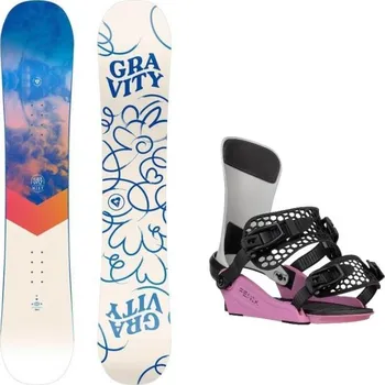Snowboard Gravity Mist 24/25 dámský snowboard + Gravity Fenix grey/rose vázání 152 cm + S (EU 37) + DÁREK + Doprava ZDARMA