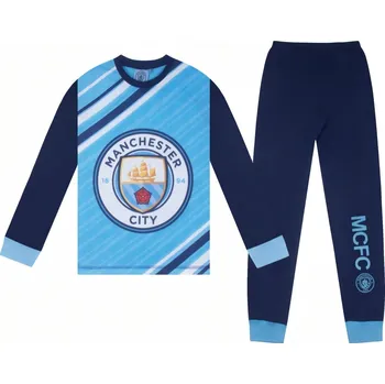 Chlapecké pyžamo MANCHESTER CITY FC Dětské pyžamo Manchester City FC, modré, dlouhý rukáv Velikost: 9-10 r