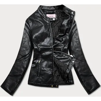 Černá bunda ramoneska se stojáčkem (11Z8008) odstíny černé S (36)