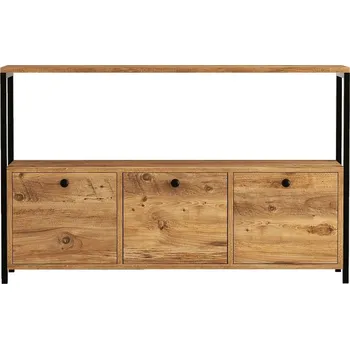 Komoda Komoda KLERON, borovice atlantská/černá + vyzvednutí ZDARMA