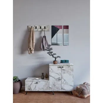 Předsíňová stěna Předsíňová stěna POLLOR, mramor + vyzvednutí ZDARMA