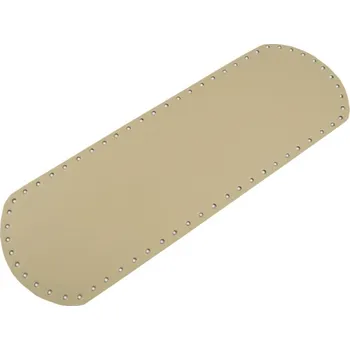Pro Háčkování Koženkové dno na kabelku 12 x 36 cm režné mramorované