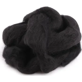 Jehla na filcování Ovčí rouno 20 g česané - 4 černá