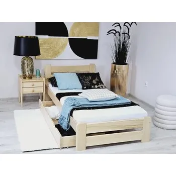 Postel KIK TRADE Dřevěná postel MD 02 více rozměrů Rozměr: 80 x 200 cm, Povrchová úprava: Dub