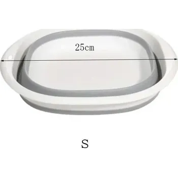 Skládací přenosné umyvadlo do koupelny | koupelnové doplňky pro cestování - Šedá-S