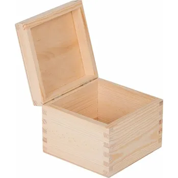 Dárková krabička Přírodní dřevěná krabička - 16x16x13 cm